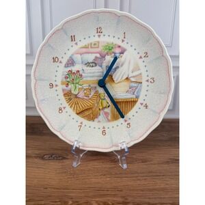 VTG 1988 Royal Doulton "The Brinkworths at Home" 8 3/8" Plate Clock